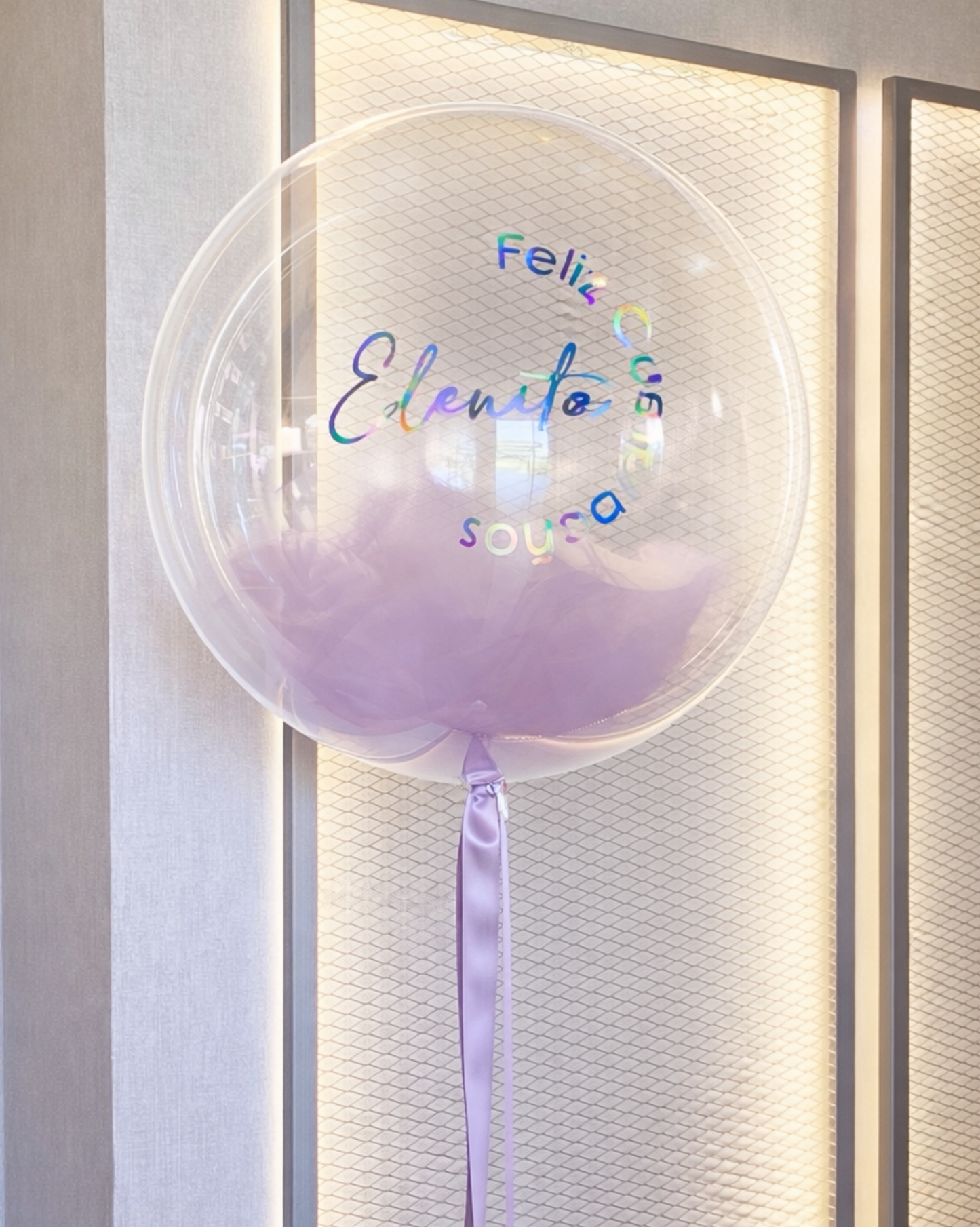 GLOBO BURBUJA personalizado con tul