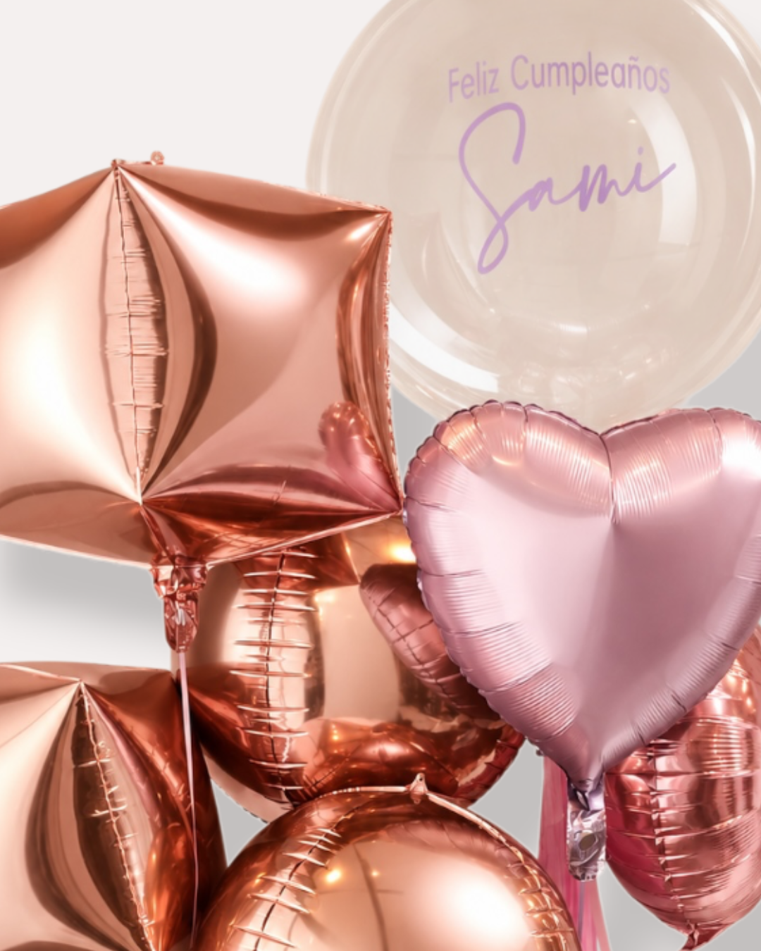 BIUQUET DE GLOBOS /Orbiz, Foil y Burbuja Personalizada