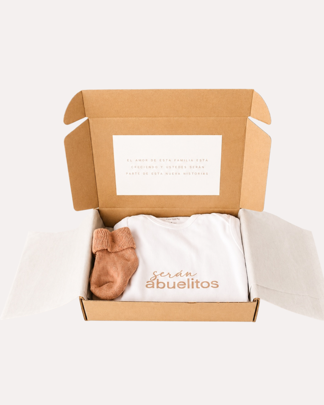 BOX ANUNCIÓ EMBARAZO /Body y Medias de bebé