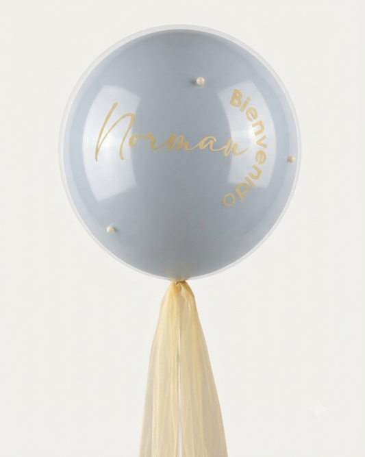 GLOBO BURBUJA PERSONALIZADO  para la Bienvenida de un bebé