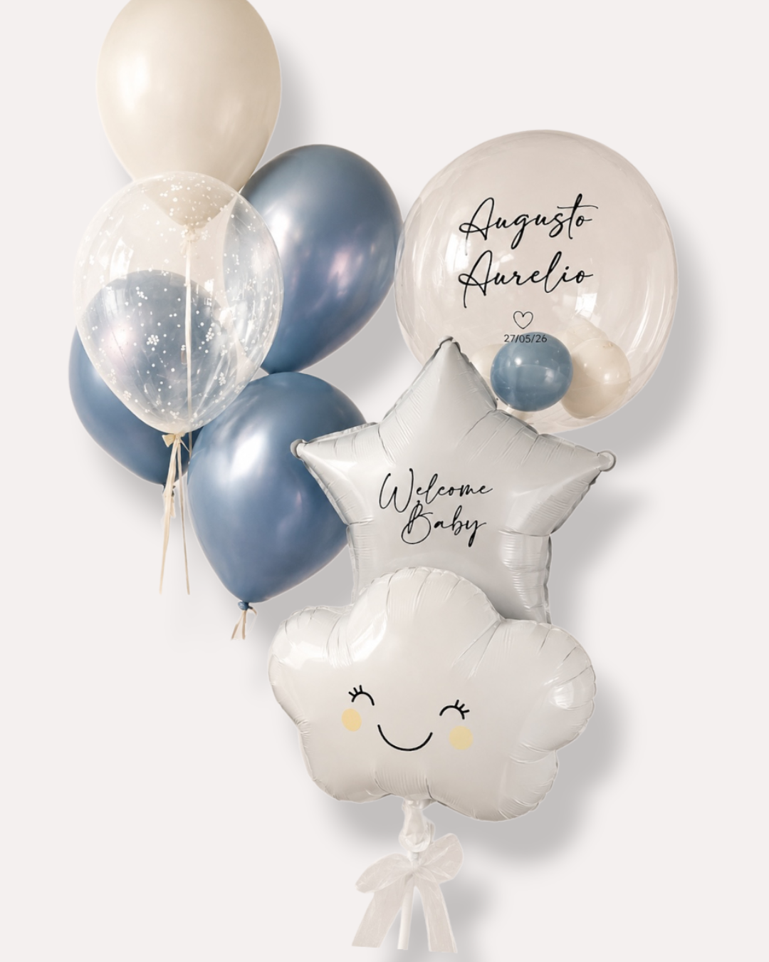 BOUQUET DE GLOBOS PARA BEBÉ Personalizado